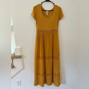 Cable & Gauge Mustard Midi Dress